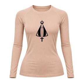 Camiseta Compressão Uv Manga Longa Estampa Da Roça Proteção Da Nossa Senhora