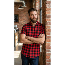 Camisa Unissex Xadrez Várias Cores Manga Curta Slim