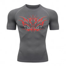 Camiseta Compressão Uv 50+ Manga Curta Cyber Tribal Null Form Rash Guard