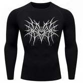 Camiseta Compressão Uv 50+ Manga Longa Cyber Tribal Spider Symmetric Web Rash Guard