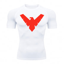 Camiseta Compressão Proteção Uv 50+ Manga Curta Asa Noturno Rash Guard