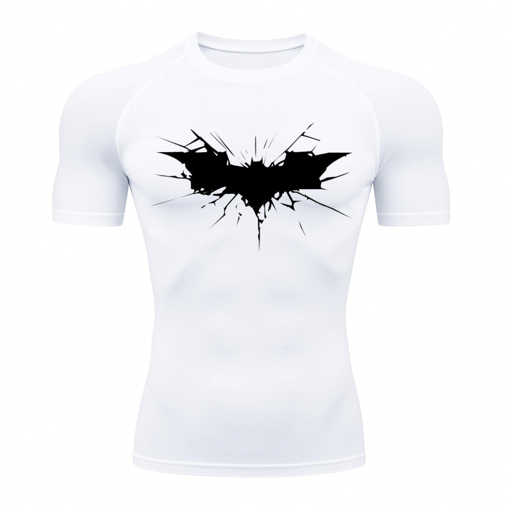 Camiseta Compressão Proteção Uv 50+ Manga Curta Batman Shadow Break Academia Rash Guard