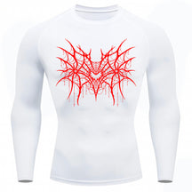 Camiseta Compressão Uv 50+ Manga Longa Cyber Tribal Spider Symmetric Web Rash Guard