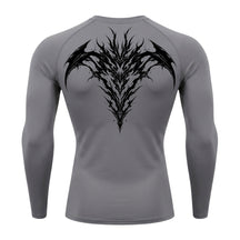 Camiseta Compressão Uv 50+ Manga Longa Cyber Tribal Atoomic Dark Vortex Sigil Rash Guard