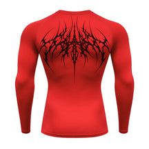 Camiseta Compressão Uv 50+ Manga Longa Cyber Tribal Atoomic Veins Structure Rash Guard