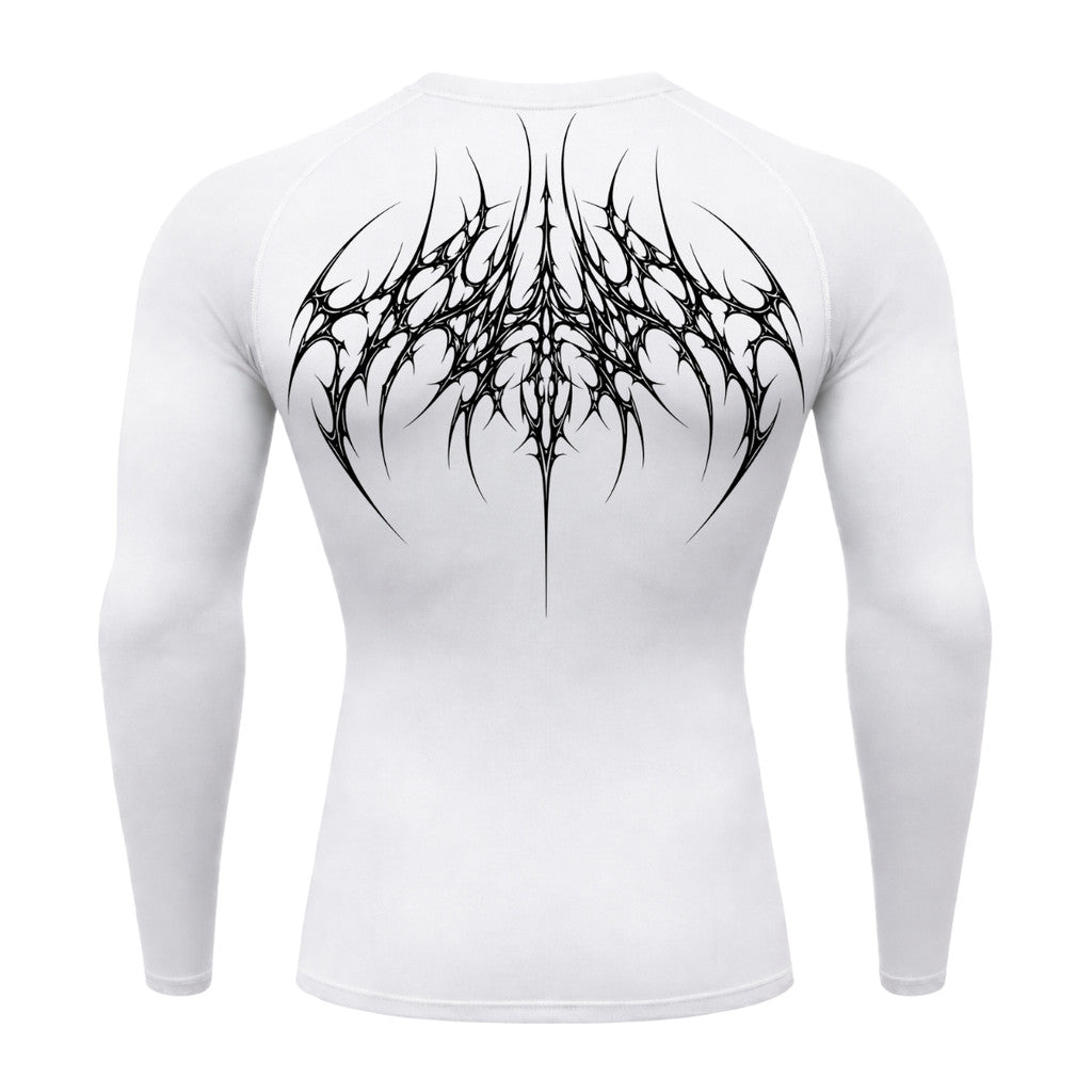 Camiseta Compressão Uv 50+ Manga Longa Cyber Tribal Atoomic Veins Structure Rash Guard