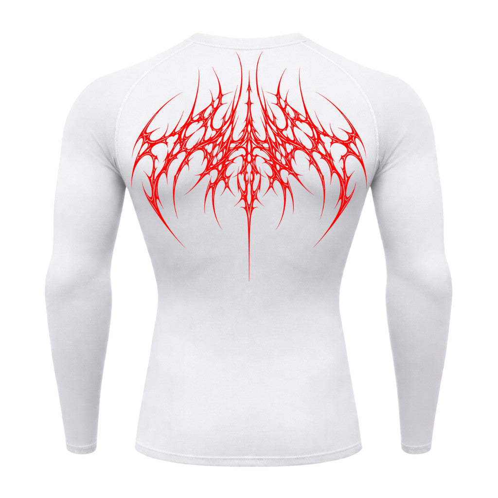 Camiseta Compressão Uv 50+ Manga Longa Cyber Tribal Atoomic Veins Structure Rash Guard