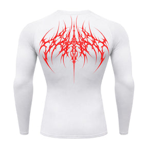 Camiseta Compressão Uv 50+ Manga Longa Cyber Tribal Atoomic Veins Structure Rash Guard
