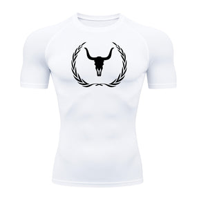 Camiseta Compressão Uv Manga Curta Estampa Da Roça Victory Crest Rash Guard