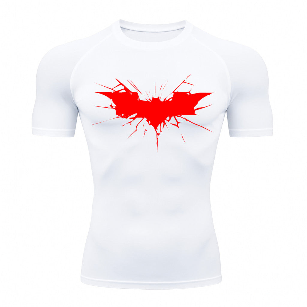 Camiseta Compressão Proteção Uv 50+ Manga Curta Batman Shadow Break Academia Rash Guard