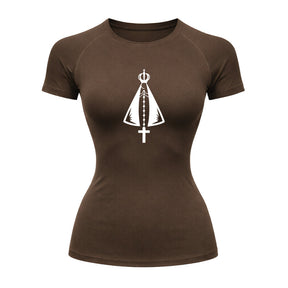 Camiseta Compressão Uv Manga Curta Estampa Da Roça Proteção Da Nossa Senhora