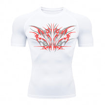 Camiseta Compressão Uv 50+ Manga Curta Cyber Tribal Null Form Rash Guard