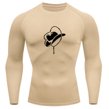 Camiseta Compressão Uv Manga Longa Estampa Da Roça Cowboy Sagrado Rash Guard