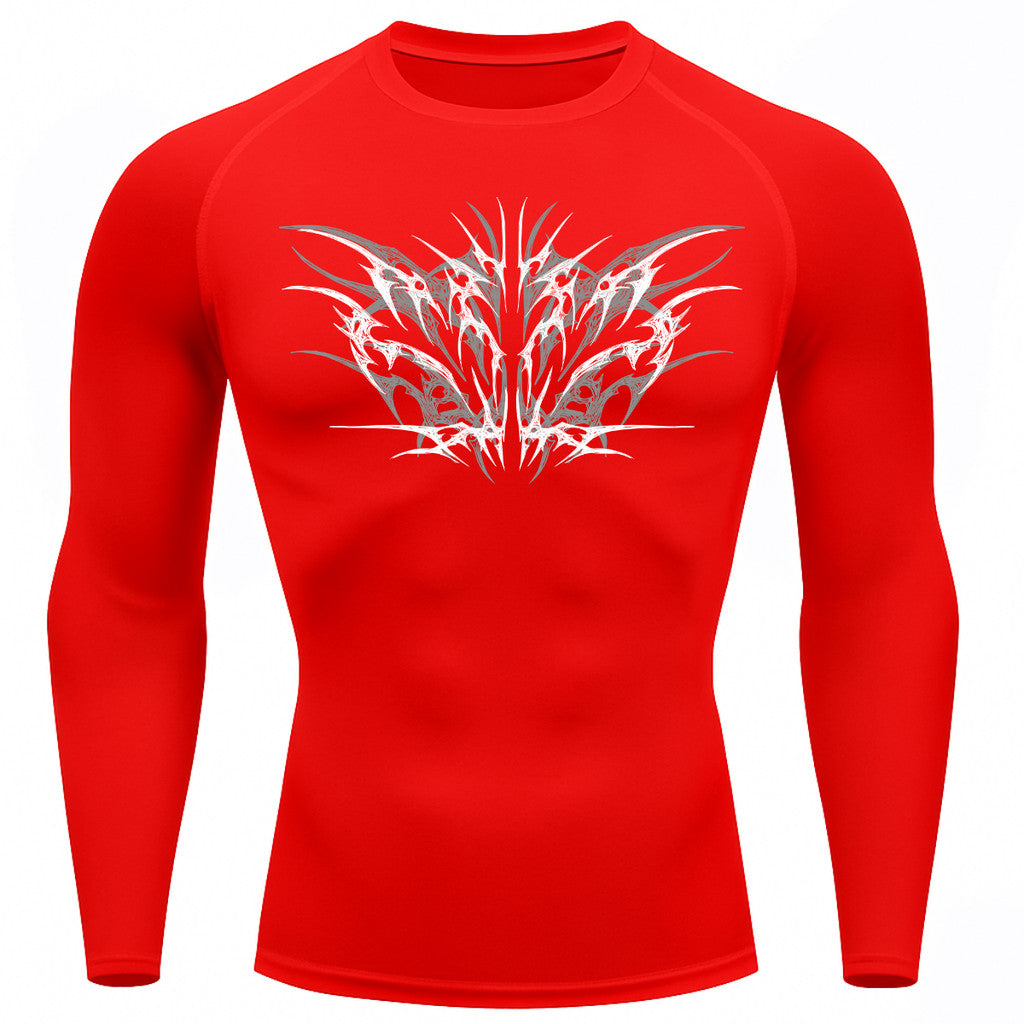 Camiseta Compressão Uv 50+ Manga Longa Cyber Tribal Null Form Rash Guard