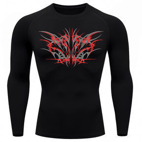 Camiseta Compressão Uv 50+ Manga Longa Cyber Tribal Null Form Rash Guard