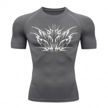 Camiseta Compressão Uv 50+ Manga Curta Cyber Tribal Null Form Rash Guard