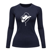 Camiseta Compressão Uv Manga Longa Estampa Da Roça Cowboy Sagrado