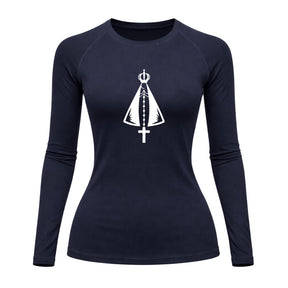 Camiseta Compressão Uv Manga Longa Estampa Da Roça Proteção Da Nossa Senhora