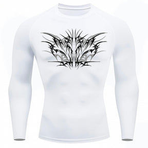 Camiseta Compressão Uv 50+ Manga Longa Cyber Tribal Null Form Rash Guard
