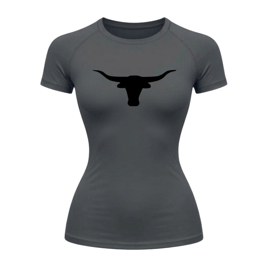 Camiseta Compressão Uv Manga Curta Estampa Da Roça Marca Do Touro Alpha