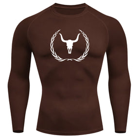 Camiseta Compressão Uv Manga Longa Estampa Da Roça Victory Crest Rash Guard