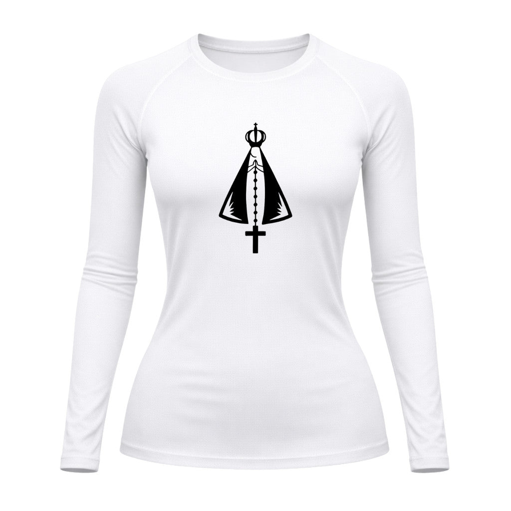 Camiseta Compressão Uv Manga Longa Estampa Da Roça Proteção Da Nossa Senhora