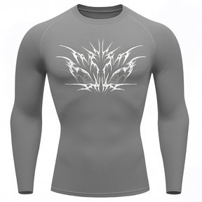 Camiseta Compressão Uv 50+ Manga Longa Cyber Tribal Null Form Rash Guard