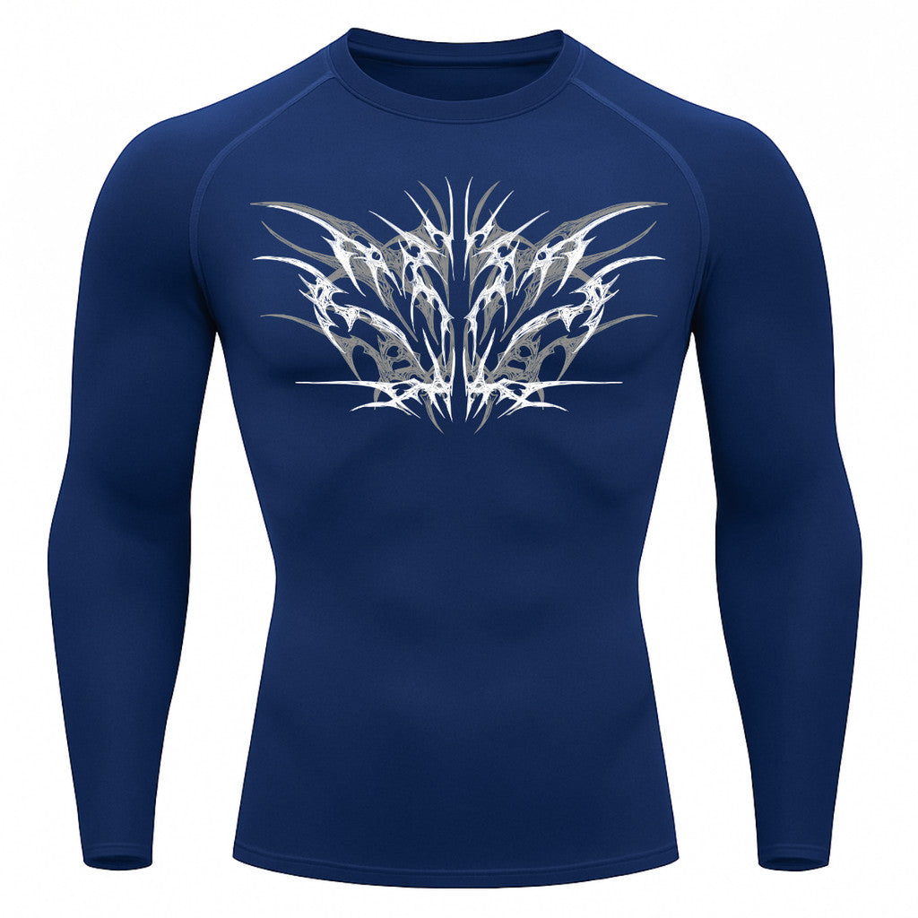 Camiseta Compressão Uv 50+ Manga Longa Cyber Tribal Null Form Rash Guard