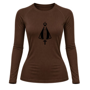 Camiseta Compressão Uv Manga Longa Estampa Da Roça Proteção Da Nossa Senhora
