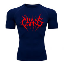 Camiseta Compressão Uv 50+ Manga Curta Cyber Tribal Emblem Of Chaos Rash Guard