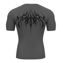 Camiseta Compressão Uv 50+ Manga Curta Cyber Tribal Atoomic Veins Structure Rash Guard
