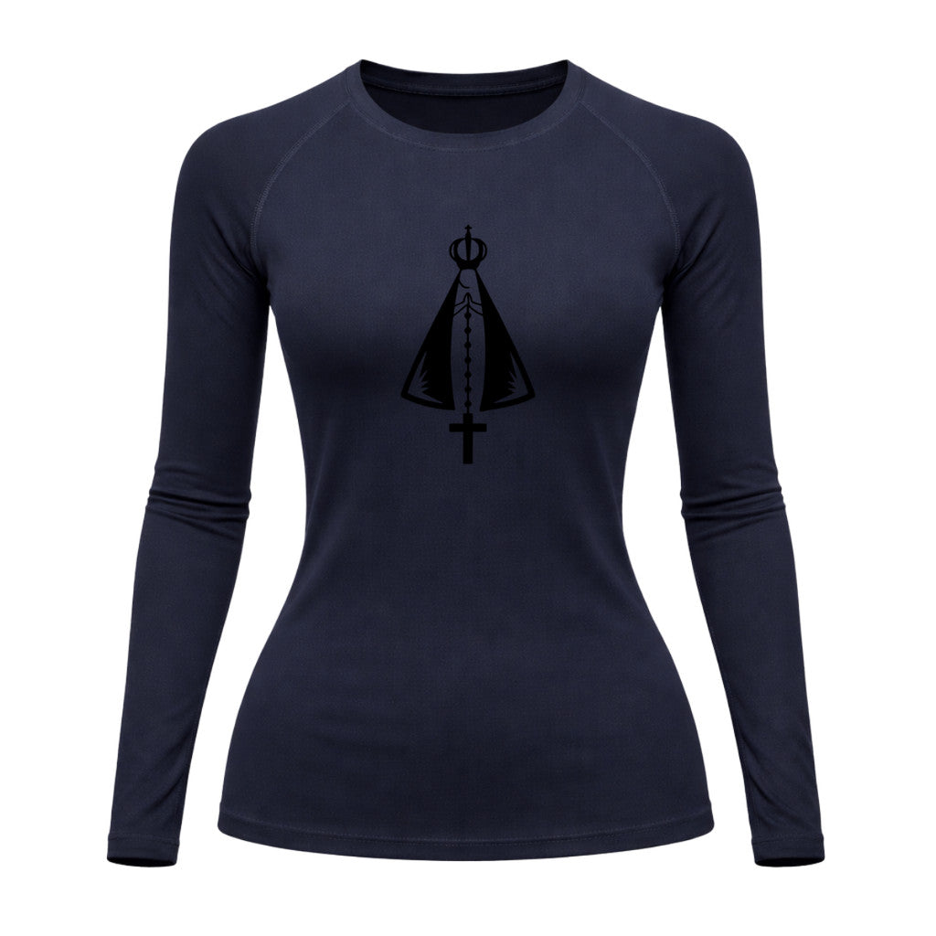 Camiseta Compressão Uv Manga Longa Estampa Da Roça Proteção Da Nossa Senhora