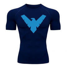 Camiseta Compressão Proteção Uv 50+ Manga Curta Asa Noturno Rash Guard