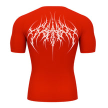 Camiseta Compressão Uv 50+ Manga Curta Cyber Tribal Atoomic Veins Structure Rash Guard