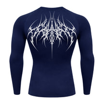 Camiseta Compressão Uv 50+ Manga Longa Cyber Tribal Atoomic Veins Structure Rash Guard