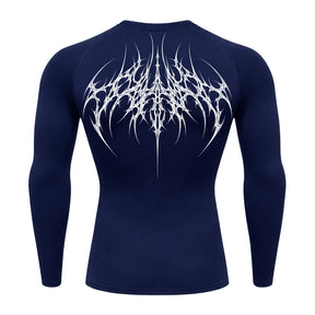 Camiseta Compressão Uv 50+ Manga Longa Cyber Tribal Atoomic Veins Structure Rash Guard