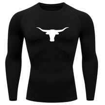 Camiseta Compressão Uv Manga Longa Estampa Da Roça Marca Do Touro Alpha Rash Guard