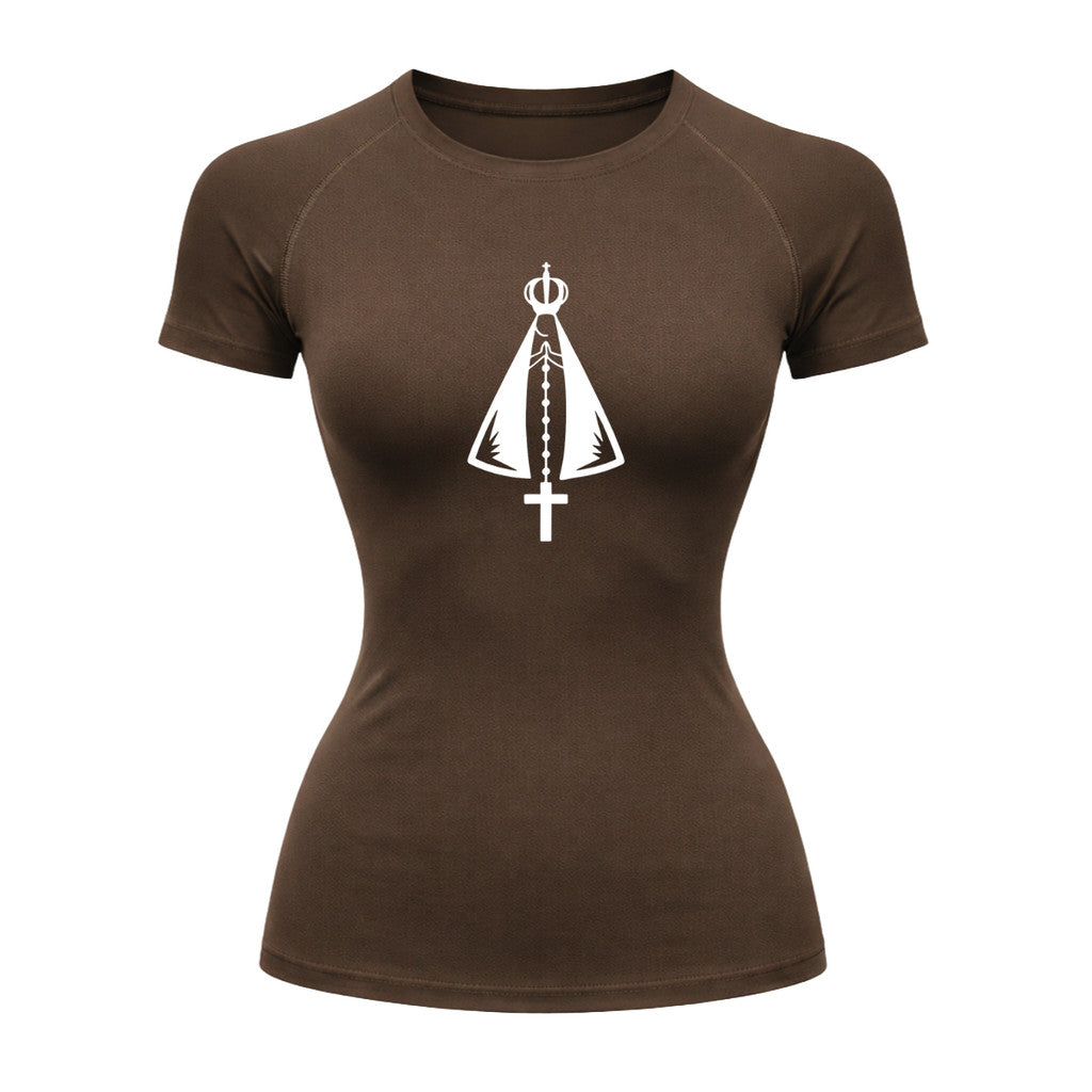 Camiseta Compressão Uv Manga Curta Estampa Da Roça Proteção Da Nossa Senhora