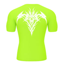 Camiseta Compressão Uv 50+ Manga Curta Cyber Tribal Atoomic Dark Vortex Sigil Rash Guard