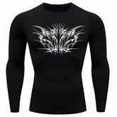 Camiseta Compressão Uv 50+ Manga Longa Cyber Tribal Null Form Rash Guard