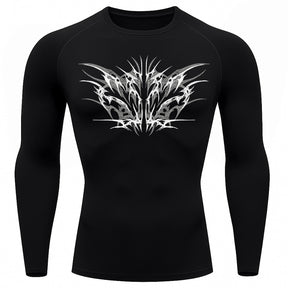 Camiseta Compressão Uv 50+ Manga Longa Cyber Tribal Null Form Rash Guard