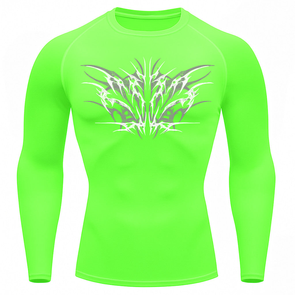 Camiseta Compressão Uv 50+ Manga Longa Cyber Tribal Null Form Rash Guard