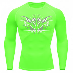 Camiseta Compressão Uv 50+ Manga Longa Cyber Tribal Null Form Rash Guard
