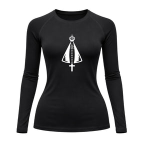 Camiseta Compressão Uv Manga Longa Estampa Da Roça Proteção Da Nossa Senhora