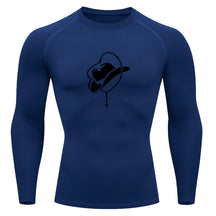 Camiseta Compressão Uv Manga Longa Estampa Da Roça Cowboy Sagrado Rash Guard