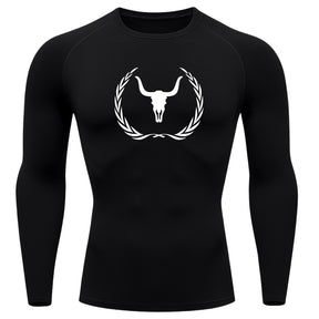 Camiseta Compressão Uv Manga Longa Estampa Da Roça Victory Crest Rash Guard