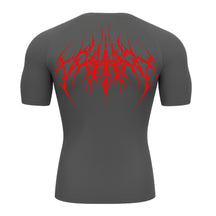 Camiseta Compressão Uv 50+ Manga Curta Cyber Tribal Atoomic Veins Structure Rash Guard