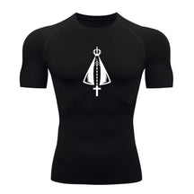 Camiseta Compressão Uv Manga Curta Estampa Da Roça Proteção Da Santa Rash Guard