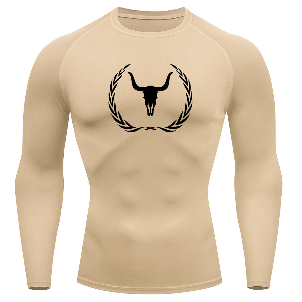 Camiseta Compressão Uv Manga Longa Estampa Da Roça Victory Crest Rash Guard