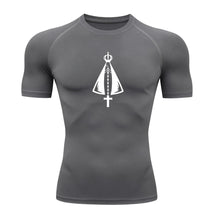 Camiseta Compressão Uv Manga Curta Estampa Da Roça Proteção Da Santa Rash Guard